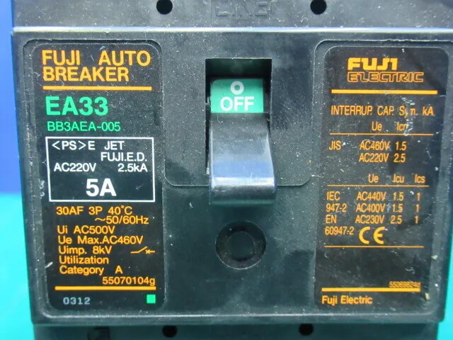Fuji Electric EA33 Circuit breaker (earth leakage circuit breaker) Detail Image - ASKINDEX Korea