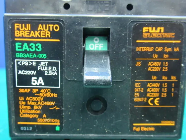 Fuji Electric EA33 Circuit breaker (earth leakage circuit breaker) Detail Image - ASKINDEX Korea