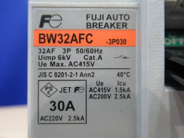 Fuji Electric BW32AFC-3P030(30A) Circuit breaker (earth leakage circuit breaker) Detail Image - ASKINDEX Korea