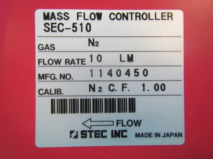 Estech SEC-510 Mass Flow Controller Detail Image - ASKINDEX Korea