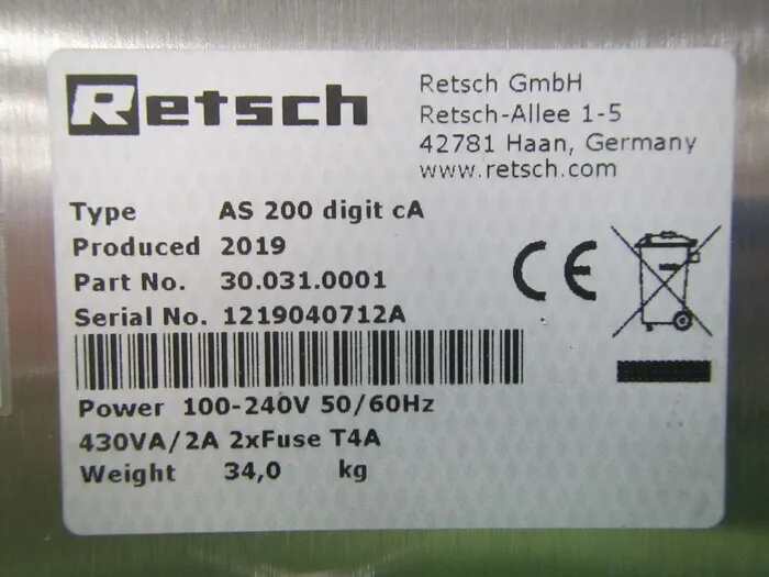 Lecce AS200　DigitcA Sieve shaker Detail Image - ASKINDEX Korea
