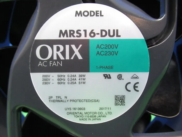 Oriental Motor MRS16-DUL AC Fan Detail Image - ASKINDEX Korea