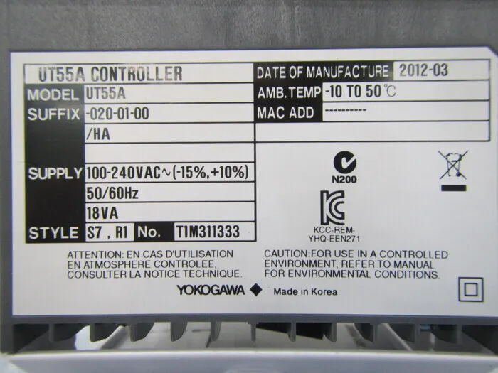 Yokogawa Electric UT55A-020-01-00/HA thermostat Detail Image - ASKINDEX Korea