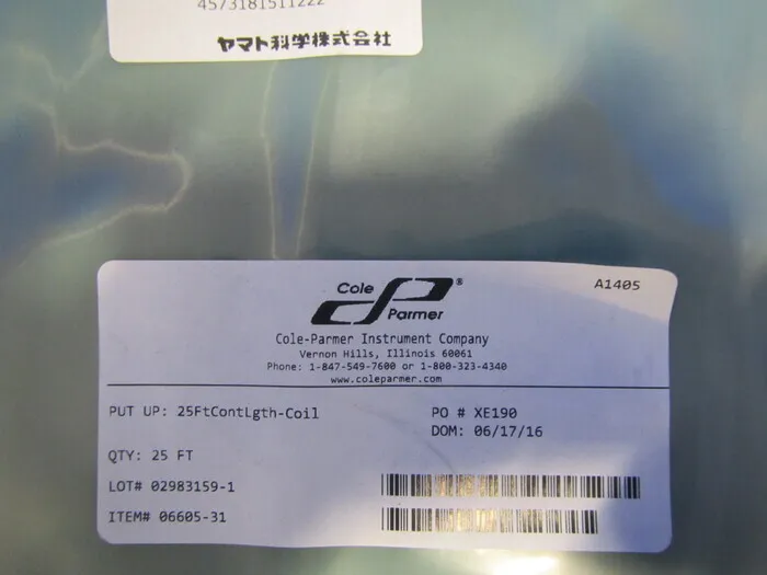 Cole Palmer 06605-31 PTFE tube Detail Image - ASKINDEX Korea