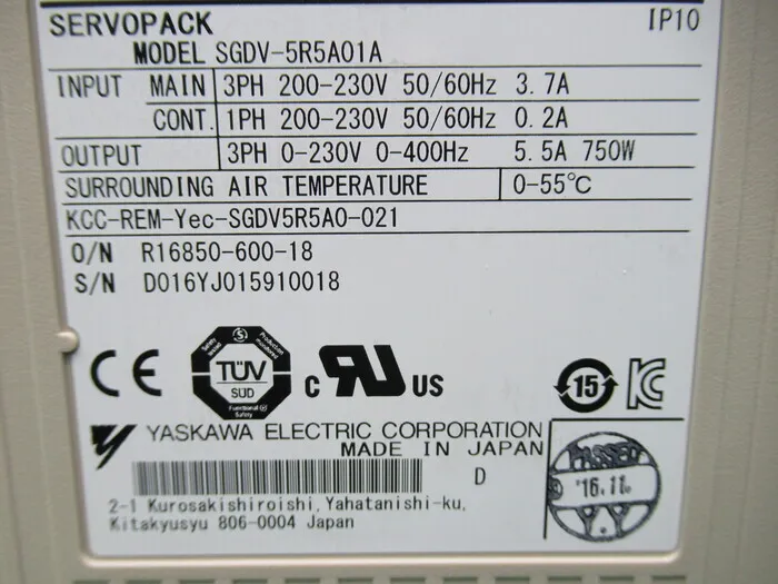 야스카와 전기 SGDV-5R5A01A 서보 드라이버 상세 이미지 - ASKINDEX 코리아
