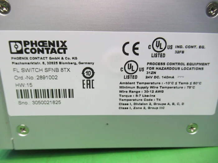 Phoenix Contact 2891002 Ethernet Switch Detail Image - ASKINDEX Korea