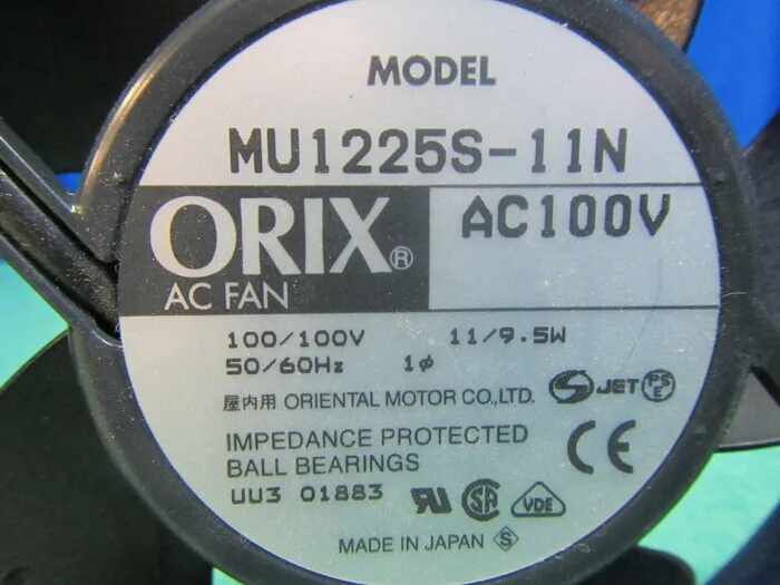 오리엔탈 모터 MU1225S-11N AC 팬 상세 이미지 - ASKINDEX 코리아
