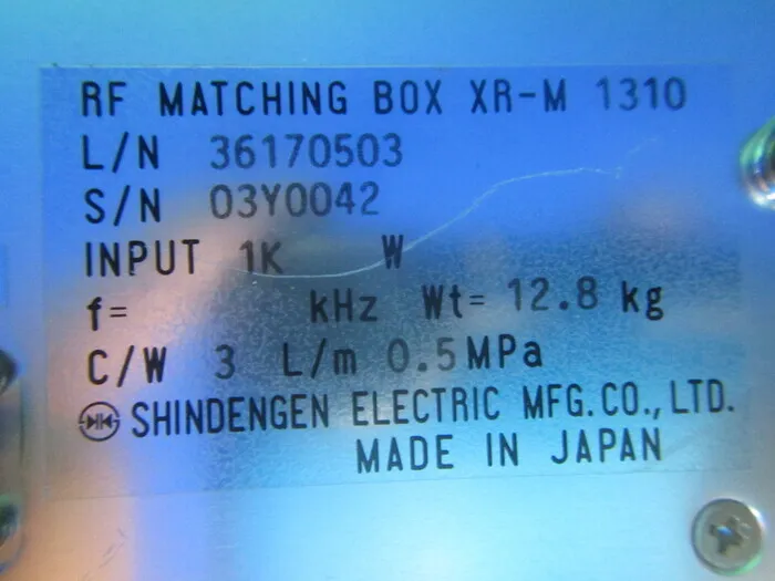 Shindengen Industries XR-P1310 RF power supply (set) Detail Image - ASKINDEX Korea