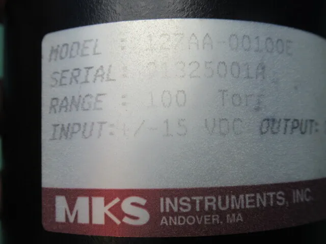 MKS 127AA-00100E 진공 게이지 (커패시턴스) 상세 이미지 - ASKINDEX 코리아