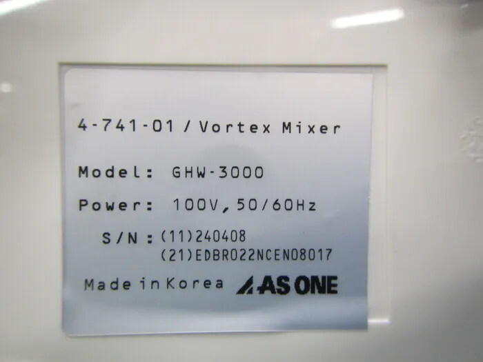 AS ONE GHW-3000 Vortex Mixer Detail Image - ASKINDEX Korea