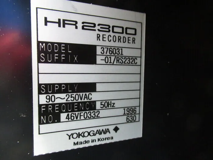 Yokogawa Electric HR2300(376031) recorder Detail Image - ASKINDEX Korea