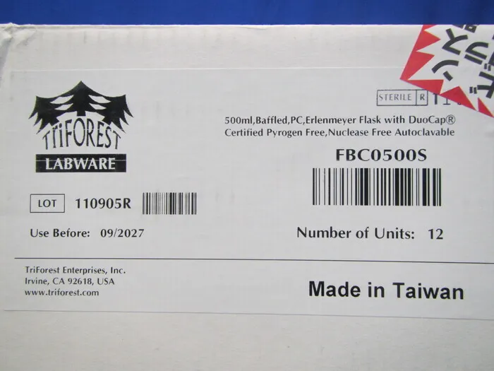 TriForest FBC0500S Sterile Erlenmeyer flask Detail Image - ASKINDEX Korea