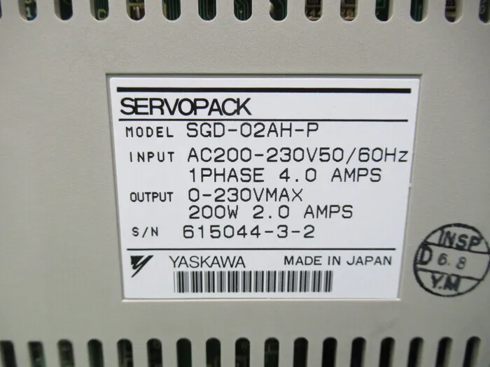 야스카와 전기 SGD-02AH-P 서보 드라이버 상세 이미지 - ASKINDEX 코리아