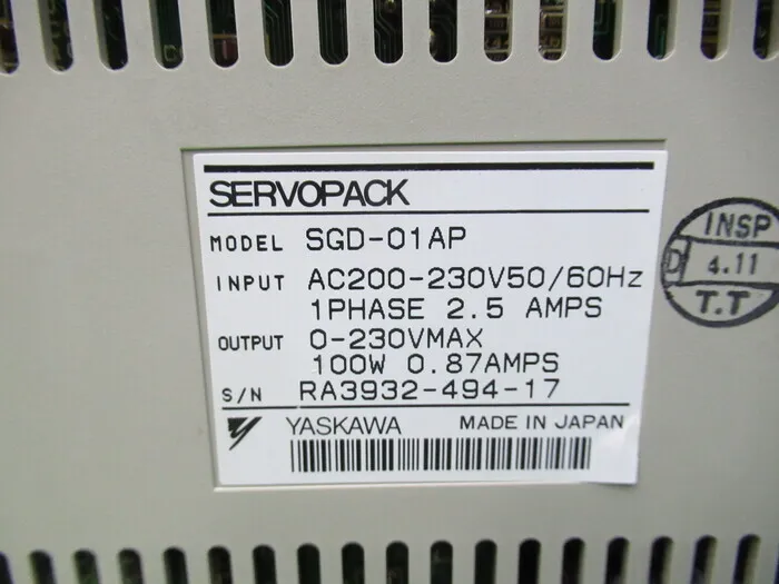 야스카와 전기 SGD-01AP 서보 드라이버 상세 이미지 - ASKINDEX 코리아