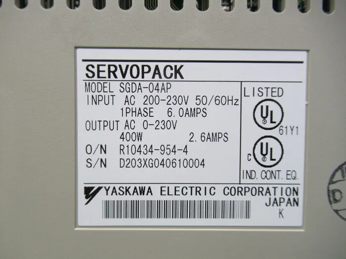 야스카와 전기 SGDA-04AP AC 서보 드라이버 상세 이미지 - ASKINDEX 코리아