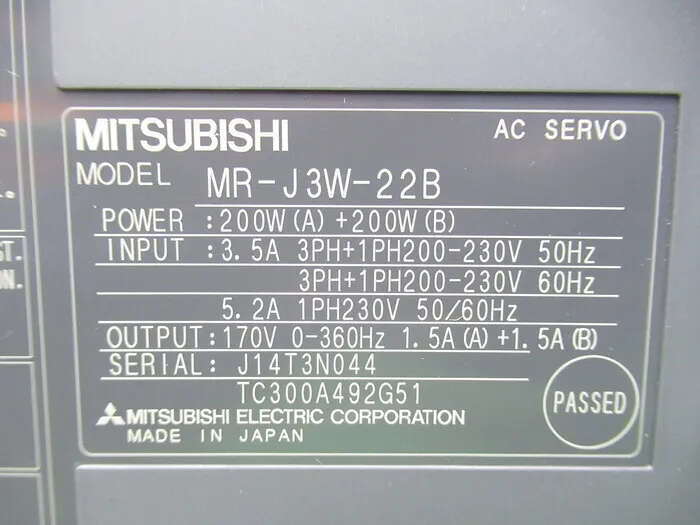 미쓰비시 전기 MR-J3W-22B 서보 드라이버 상세 이미지 - ASKINDEX 코리아