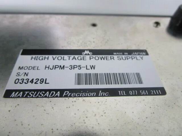 Matsusada Precision HJPM-3P5-LW High Voltage Power Supply Detail Image - ASKINDEX Korea