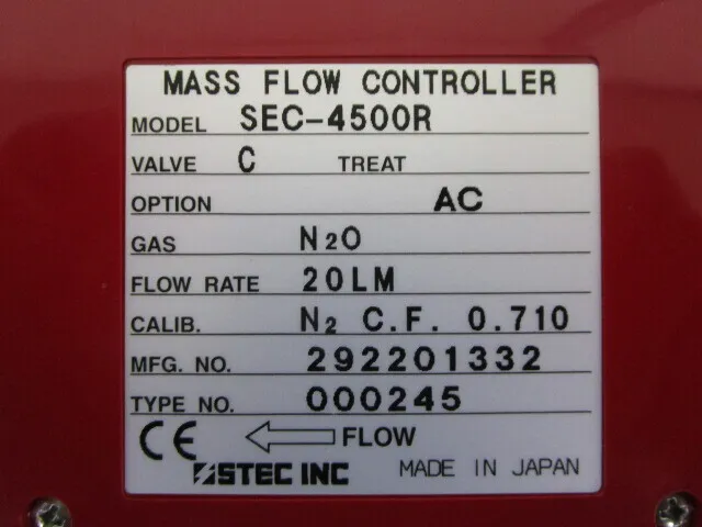 Estec SEC-4500R Mass Flow Controller Detail Image - ASKINDEX Korea