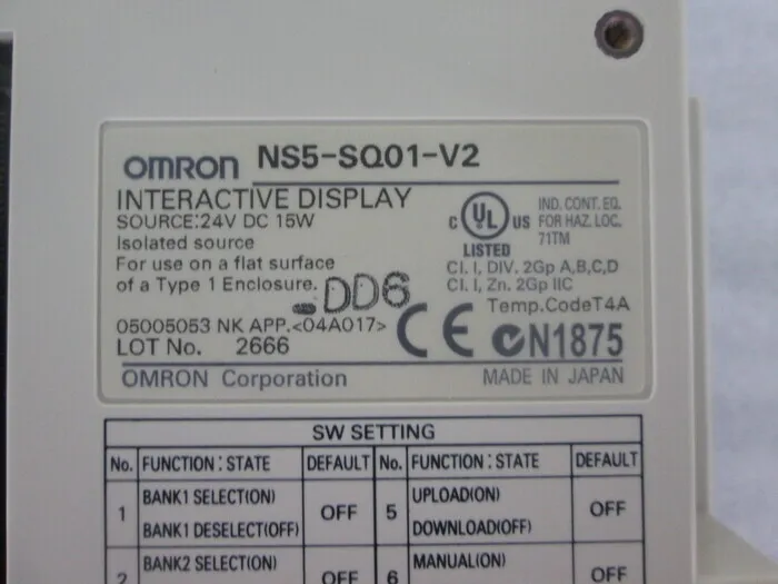 Omron NS5-SQ01-V2 Touch Panel Detail Image - ASKINDEX Korea