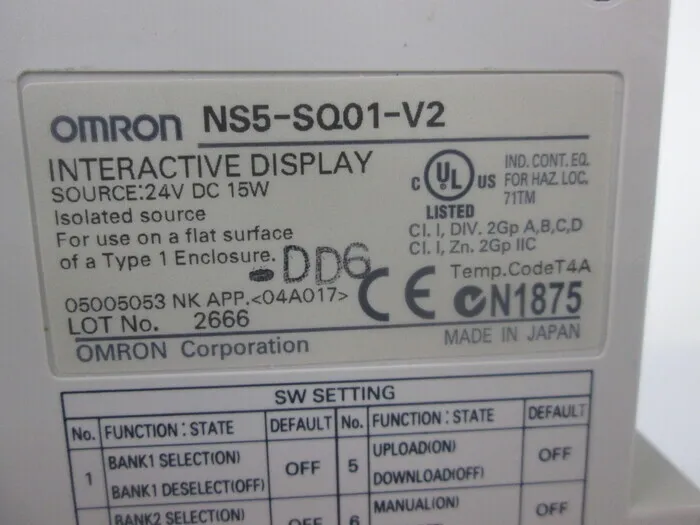 Omron NS5-SQ01-V2 Touch Panel Detail Image - ASKINDEX Korea