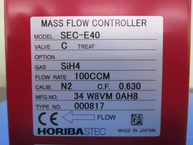 HORIBA STEC SEC-E40 Mass Flow Controller Detail Image - ASKINDEX Korea