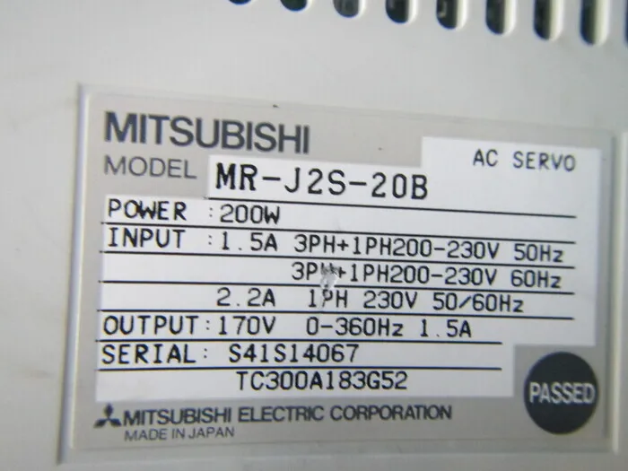 미쓰비시 전기 MR-J2S-20B 서보 드라이버 상세 이미지 - ASKINDEX 코리아