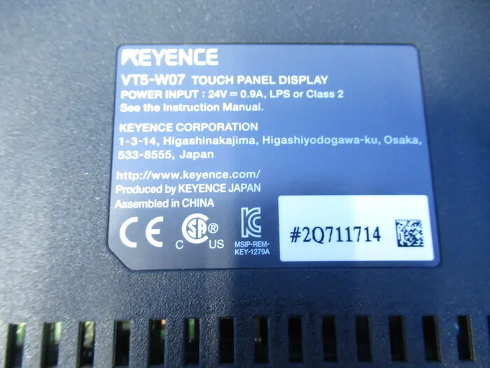 Keyence VT5-W07 터치 패널 상세 이미지 - ASKINDEX 코리아