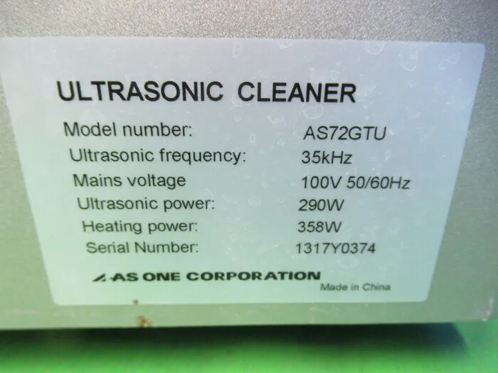 AS ONE AS72GTU ultrasonic cleaner Detail Image - ASKINDEX Korea
