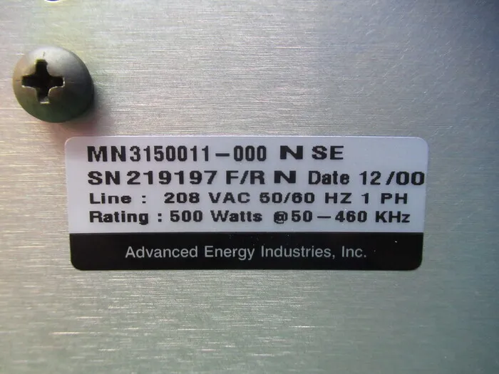 Advanced Energy LF-5(MN3150011-000) RF Power Detail Image - ASKINDEX Korea
