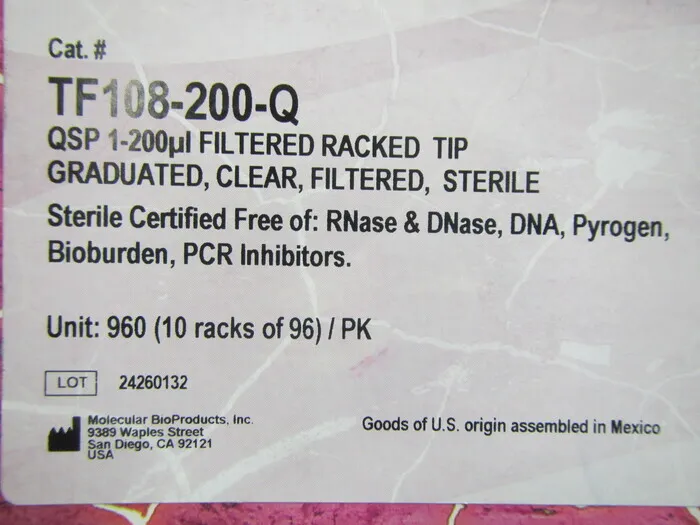 Thermo Fisher Scientific TF108-200-Q Filter Tip Detail Image - ASKINDEX Korea