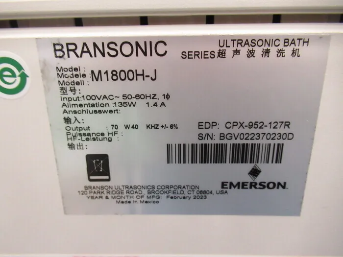 Yamato Scientific (Branson) M1800H-J ultrasonic cleaner Detail Image - ASKINDEX Korea