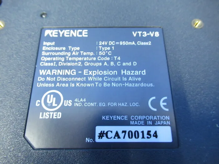 Keyence VT3-V8 터치 패널 상세 이미지 - ASKINDEX 코리아