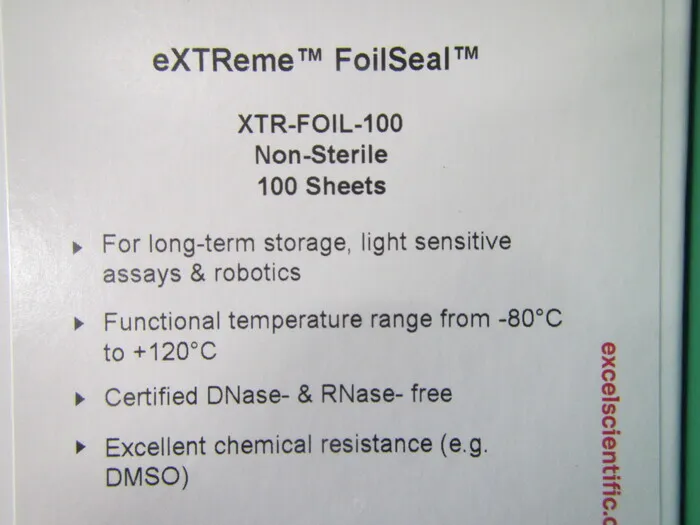 엑셀 사이언티픽 XTR-FOIL-100 호일 씰 상세 이미지 - ASKINDEX 코리아