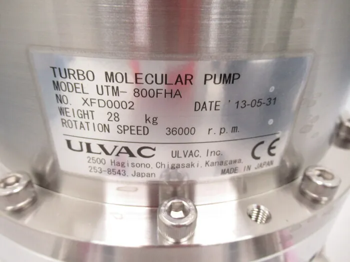 ULVAC UTM-800FHA Turbomolecular pump (set) Detail Image - ASKINDEX Korea