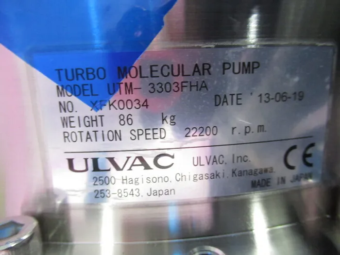 ULVAC UTM-3303FHA Turbomolecular pump (set) Detail Image - ASKINDEX Korea