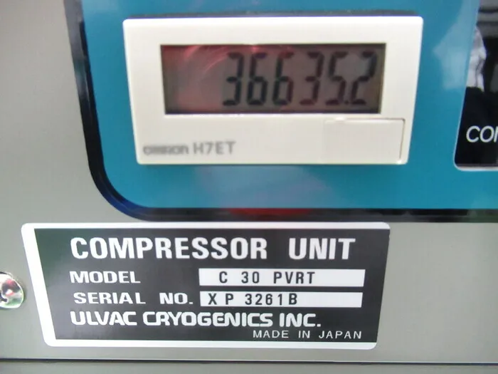 ULVAC C30PVRT Cryo Compressor Detail Image - ASKINDEX Korea