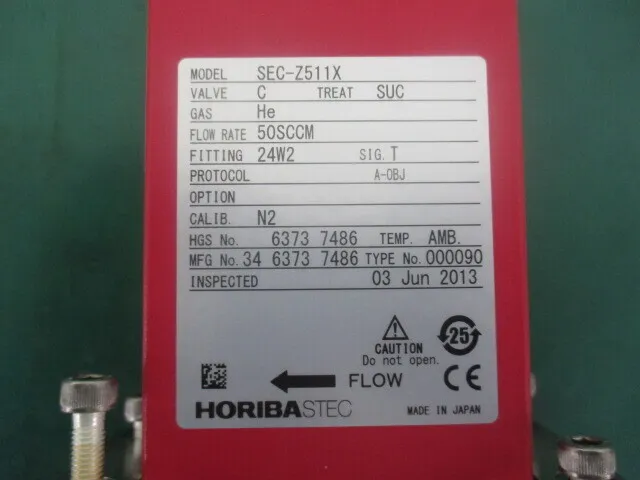 HORIBA STEC SCE-Z511X Mass Flow Controller Detail Image - ASKINDEX Korea