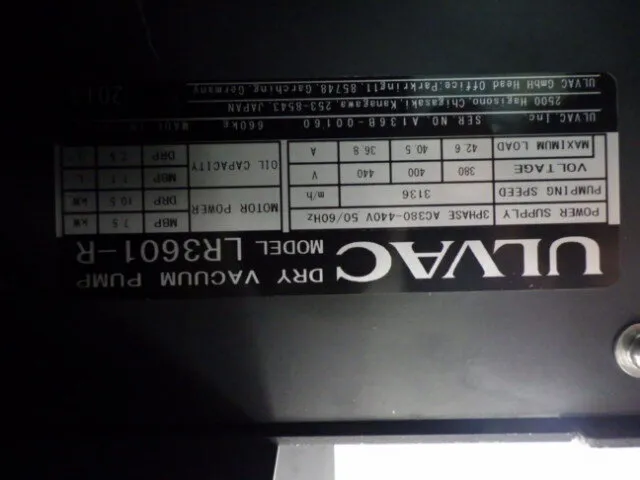ULVAC LR3601-R Dry Pump Detail Image - ASKINDEX Korea