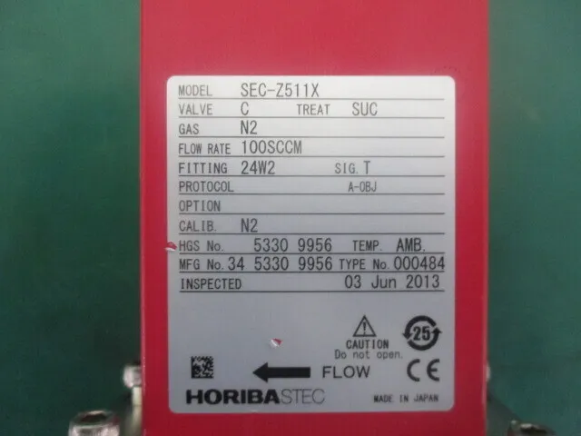 HORIBA STEC SCE-Z511X Mass Flow Controller Detail Image - ASKINDEX Korea