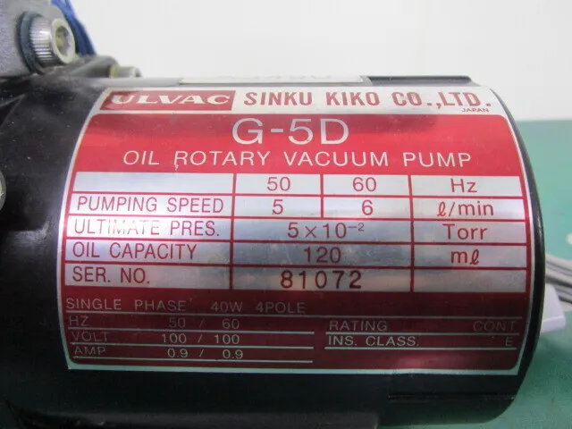 ULVAC G-5D rotary pump Detail Image - ASKINDEX Korea