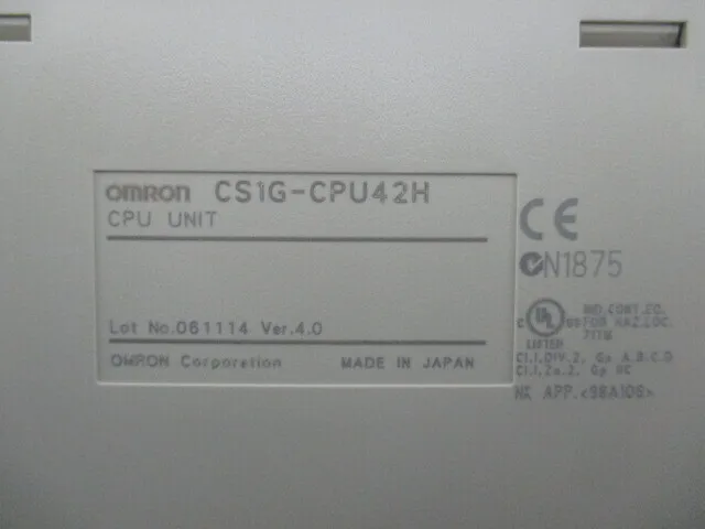오므론 SYSMAC CS1G-CPU42H 시퀀서(PLC) 상세 이미지 - ASKINDEX 코리아
