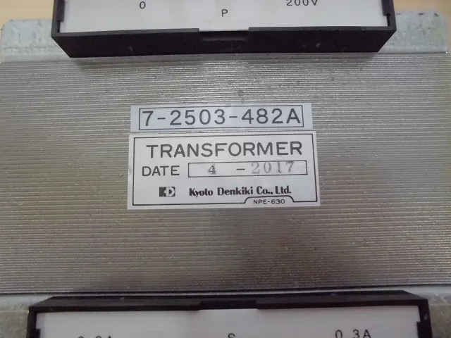 Kyoto Electrical Equipment 7-2503-482A transformer Detail Image - ASKINDEX Korea