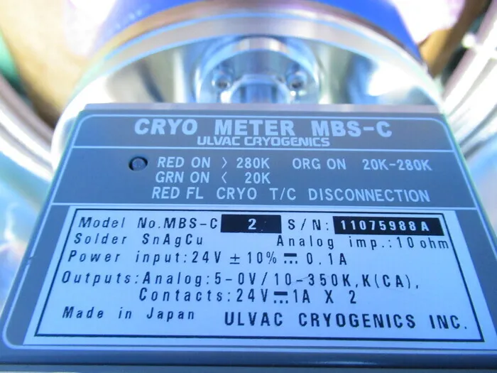 ULVAC CRYO-U8H Cryopump Detail Image - ASKINDEX Korea