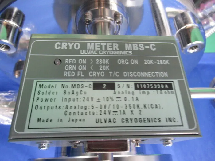 ULVAC CRYO-U10H Cryopump Detail Image - ASKINDEX Korea