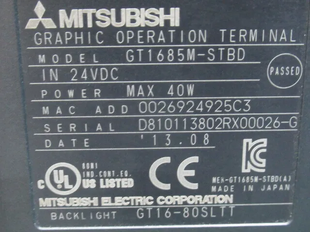 Mitsubishi Electric GT1685M-STBD touch panel Detail Image - ASKINDEX Korea
