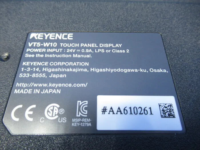 Keyence VT5-W10 터치 패널 상세 이미지 - ASKINDEX 코리아