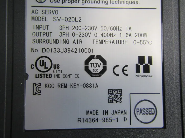 Keyence SV-020L2 서보 드라이버 상세 이미지 - ASKINDEX 코리아