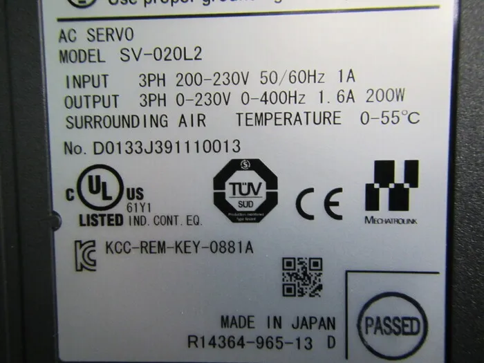 Keyence SV-020L2 서보 드라이버 상세 이미지 - ASKINDEX 코리아