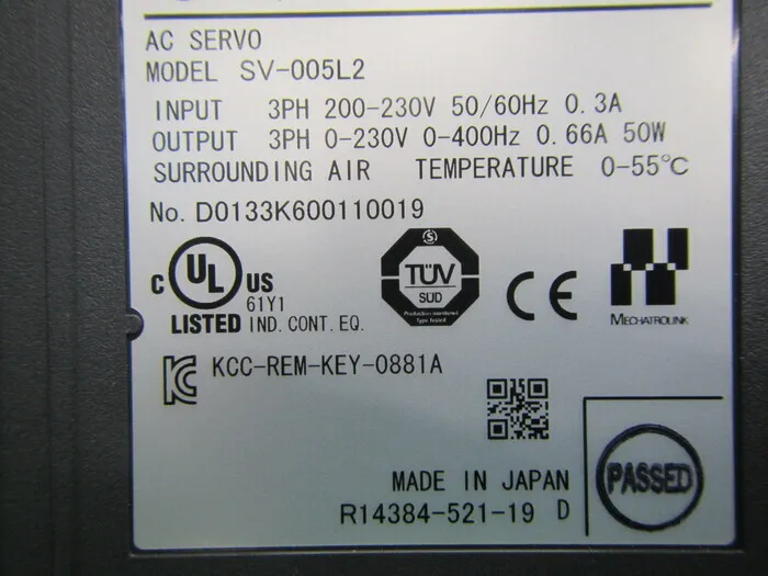Keyence SV-005L2 서보 드라이버 상세 이미지 - ASKINDEX 코리아