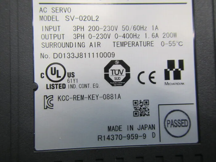 Keyence SV-020L2 서보 드라이버 상세 이미지 - ASKINDEX 코리아